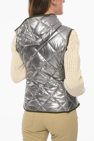 Front Zipped Hooded Quilted Vest