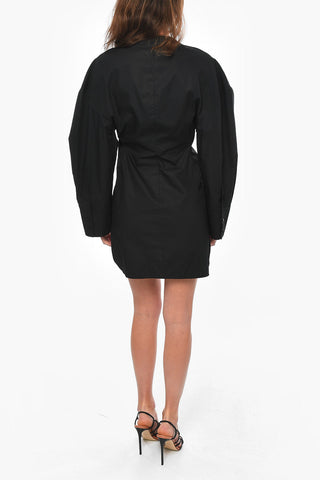 V Neck LALA Cotton Shirt Dress