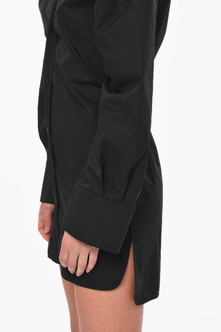 V Neck LALA Cotton Shirt Dress