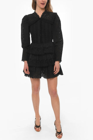 Scallop Collar ASTER Dress with Layered Skirt