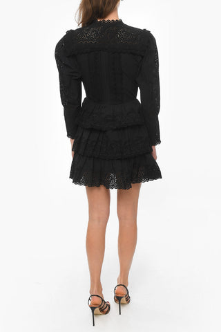 Scallop Collar ASTER Dress with Layered Skirt