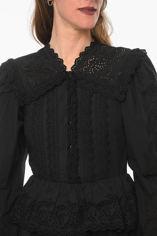 Scallop Collar ASTER Dress with Layered Skirt