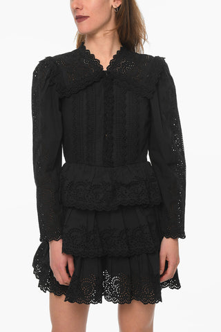 Scallop Collar ASTER Dress with Layered Skirt