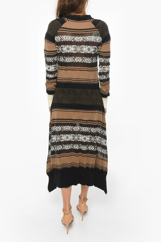 See Trough Detail RUG JACQUARD Cotton Blend Dress