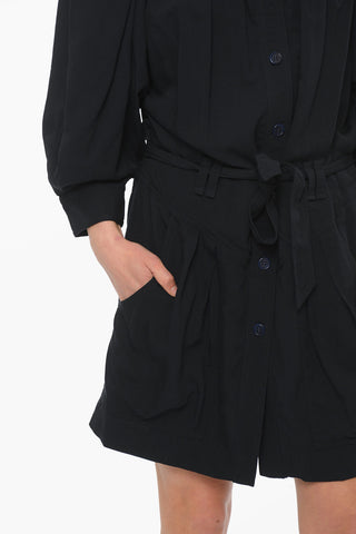 ETOILE Rayon-blend SAMIRA Flared Dress with Belt