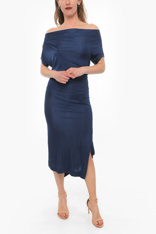 Draped UTAH Viscose Sheath Dress