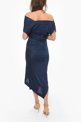 Draped UTAH Viscose Sheath Dress