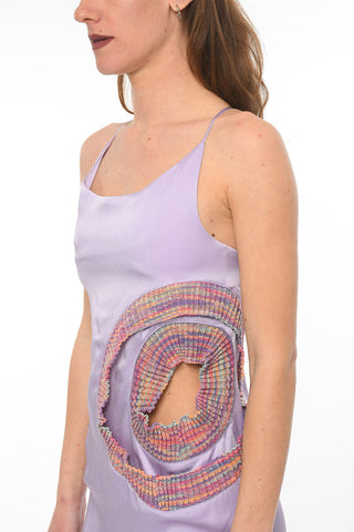 contrast-panel BRUNI Slip dress 