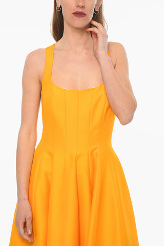 Vestito Svasato ORANGE con Spalline Criss Cross