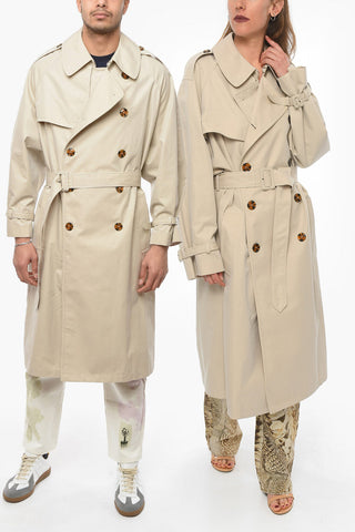 UNISEX Cotton-twill Double-breasted Trench