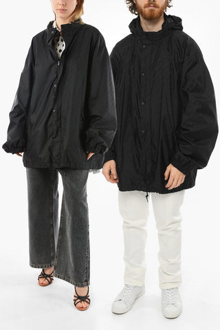 Giacca a Vento UNISEX Oversize in Nylon con Stampa Monogram