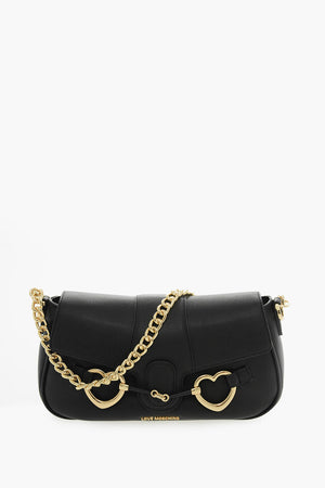 LOVE Borsa a Spalla in Pelle Vegan con Catena Dorata