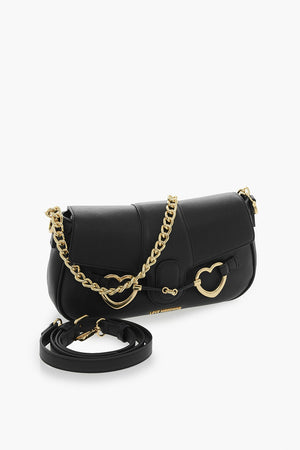 LOVE Borsa a Spalla in Pelle Vegan con Catena Dorata