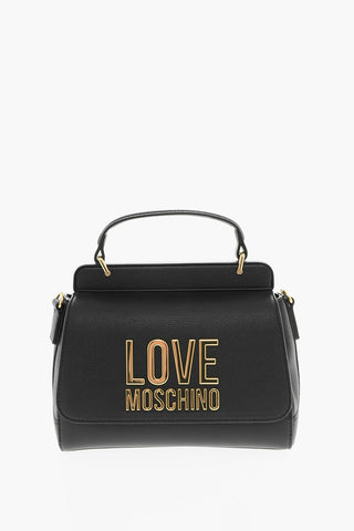 LOVE Borsa a Spalla in Ecopelle con Maxi Logo Dorato