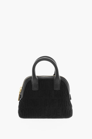 LOVE Mini Bag in Spugna con Logo in Rilievo all Over