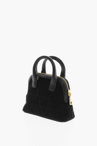 LOVE Mini Bag in Spugna con Logo in Rilievo all Over