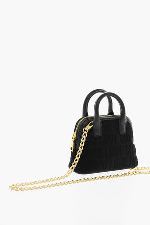 LOVE Mini Bag in Spugna con Logo in Rilievo all Over