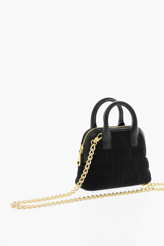 LOVE Mini Bag in Spugna con Logo in Rilievo all Over