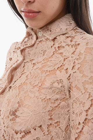 Camicia in Pizzo a Tinta Unita