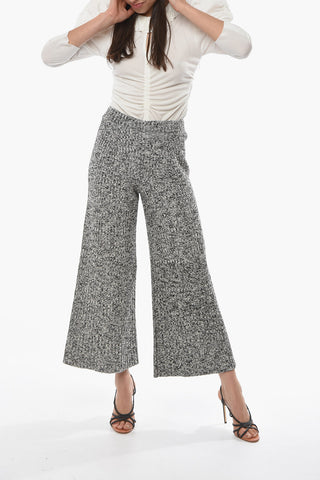 Stretchy Knitted Melange Pants