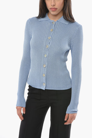 Cardigan in Viscosa a Coste