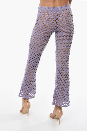 Bootcut-Hose mit Ajour-Optik