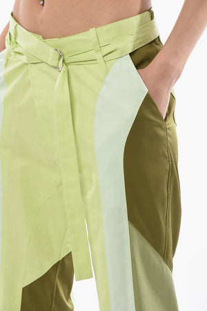 Straight Trousers DAINTREE With Ankle Slits And Belt