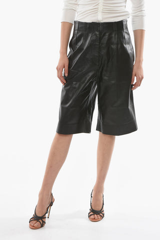 Shorts In Pelle A Vita Alta
