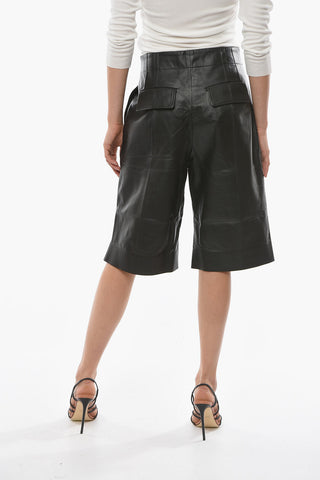 Shorts In Pelle A Vita Alta