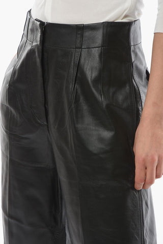 Shorts In Pelle A Vita Alta