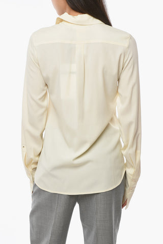 Silk-blend SAND Shirt with Double-cuff
