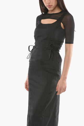MCQ Longline Dress with Corset Detail