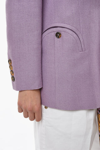 Center Vent Silk KALLIMA TOMBOY 1-Button Blazer