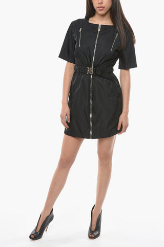 Tech Textile Mini Dress with Safety Belt