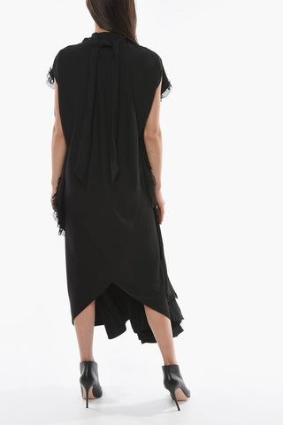 Ribbon Neck Sleeveless Long Dress