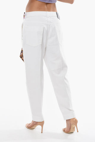 Jeans Regular Fit Con Cintura Foulard