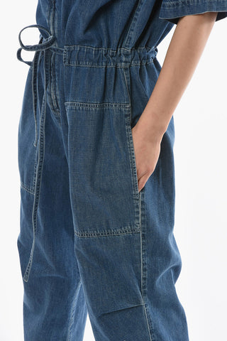 Sustainable Denim Jumpsuit with Drawstring
