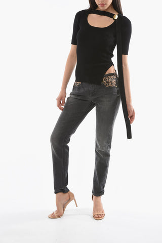 Ribbed Knitted KAILA Top with Cut-Out Details