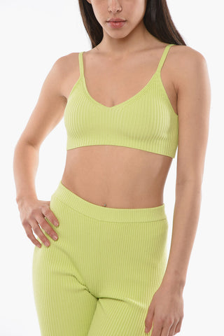 Top Crop LUNA a Coste con Scollo a V