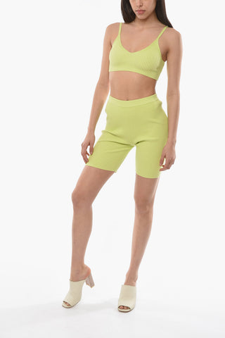 Top Crop LUNA a Coste con Scollo a V