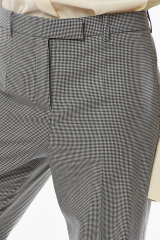 Micro Houndstooth Low Rise Pants