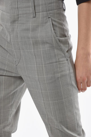ETOILE Virgin-wool NOAH High-waisted Pants in Glen-check Motif