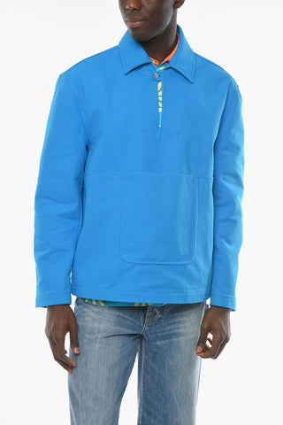 LE SPLASH Anorak MARIN in Denim con Tasca Frontale