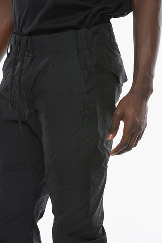BLK Elastic Cuff Jacquard Nylon Sweatpants