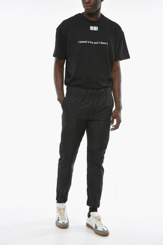 BLK Elastic Cuff Jacquard Nylon Sweatpants