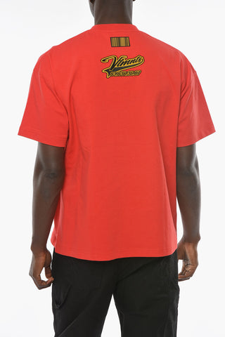 COLLEGE T-shirt with Logo Lettering and BARCODE Print