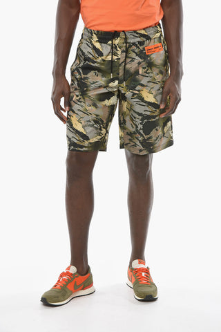 CTNMB Camouflage-patterned Shorts with Elasticated Waistband and Patch Pockets
