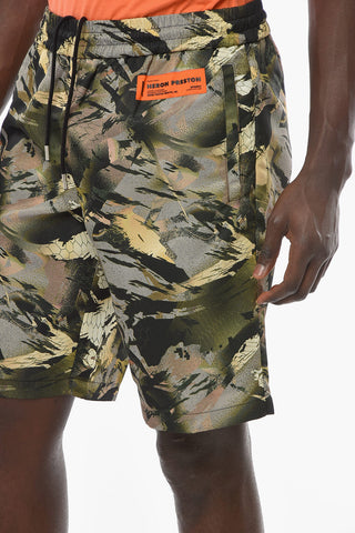 CTNMB Camouflage-patterned Shorts with Elasticated Waistband and Patch Pockets