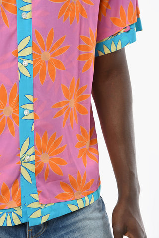 LE SPLASH Short-sleeved MELANCIA Floral Patterned Shirt