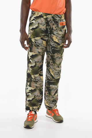 CTNMB Camouflage-patterned Joggers with Drawstring and Side Zip